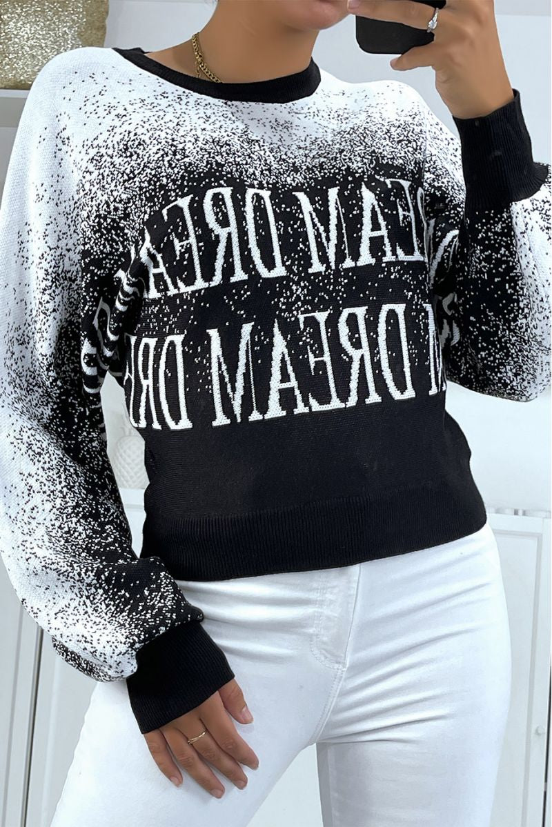 Pull noir et blanc