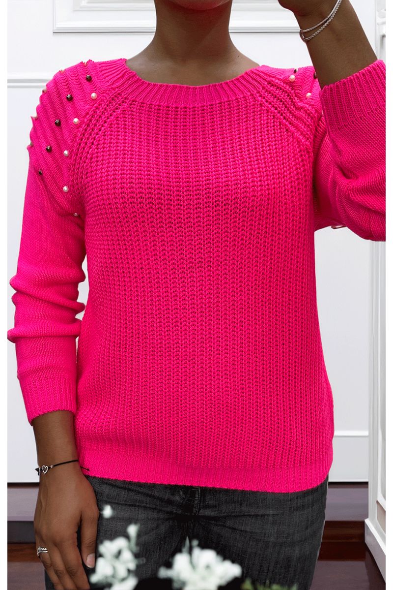 Pull rose femme