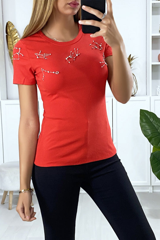 T shirt rouge femme