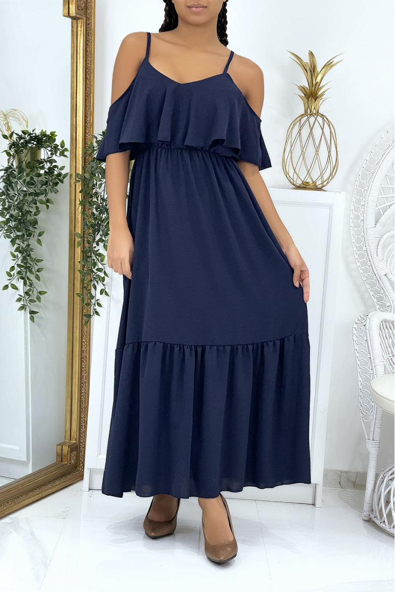 Longue robe bleu marine