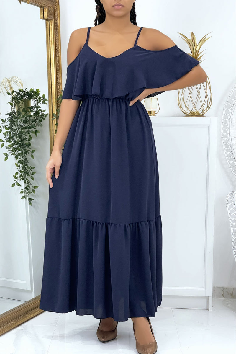 Longue robe bleu marine