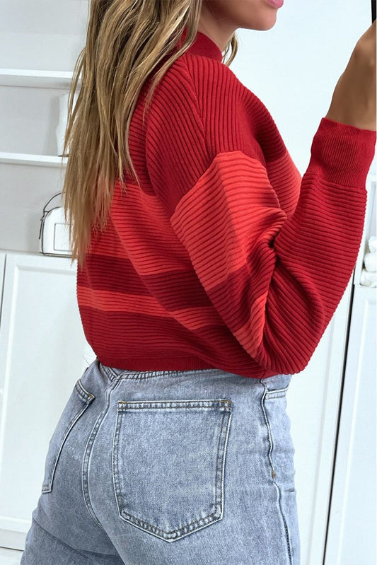 Pull femme rouge