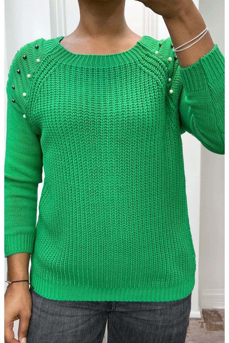 Pull vert femme 