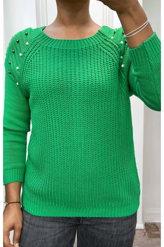 Pull vert femme 