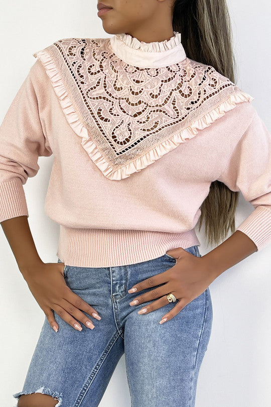 Pull rose femme