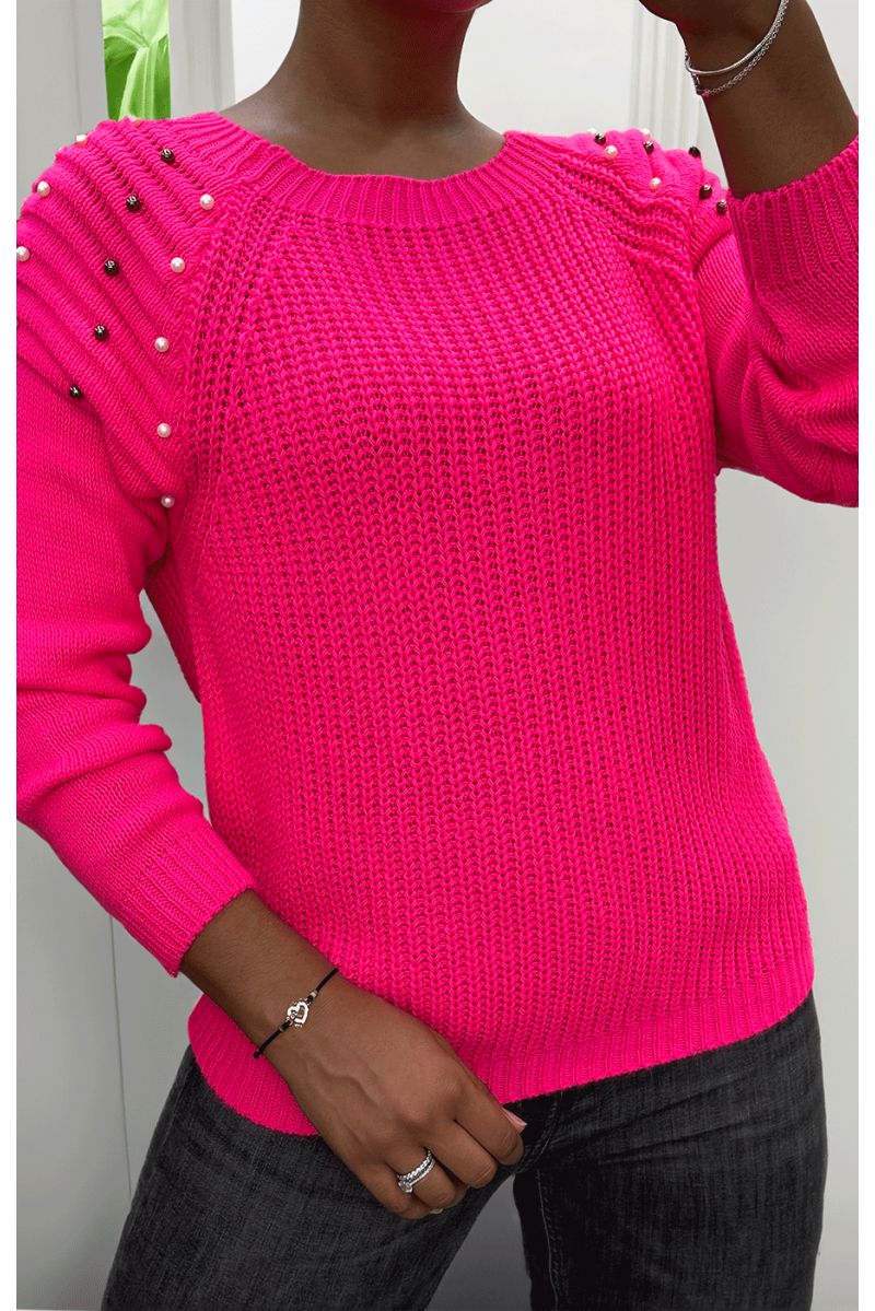 Pull rose femme