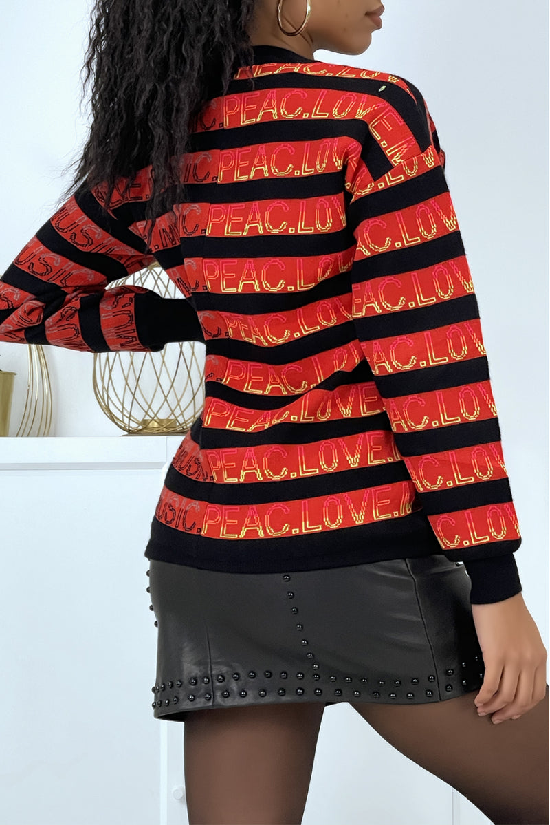 Pull rouge femme