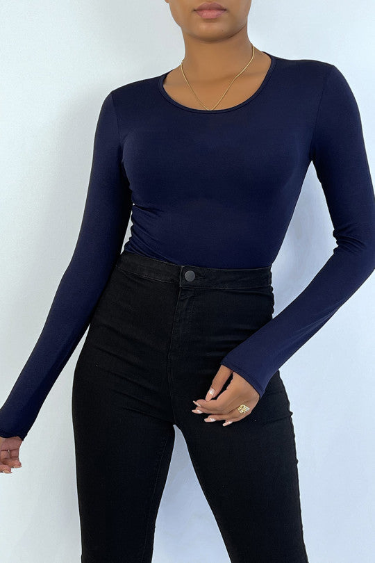 Sous pull bleu femme