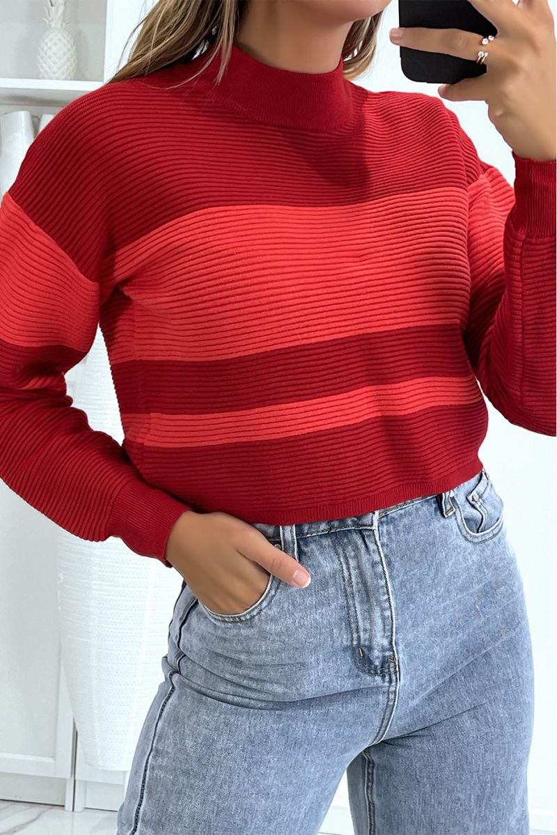 Pull femme rouge