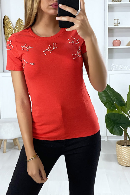 T shirt rouge femme