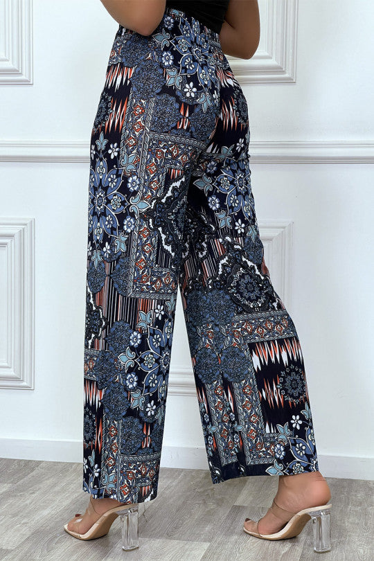 pantalon bleu femme