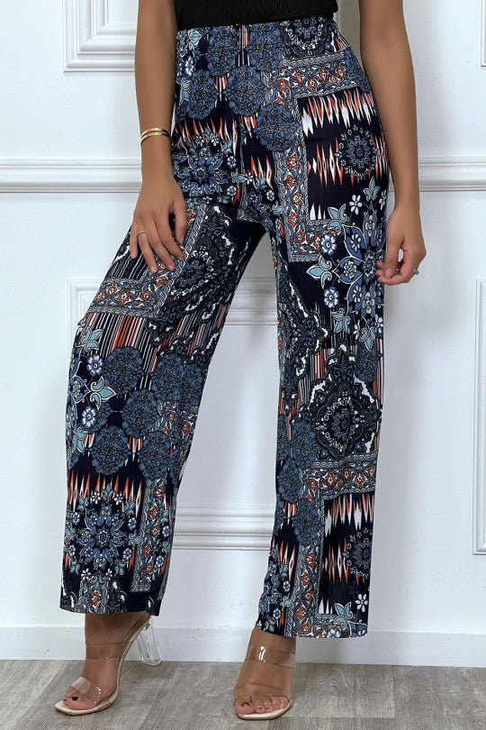 pantalon bleu femme