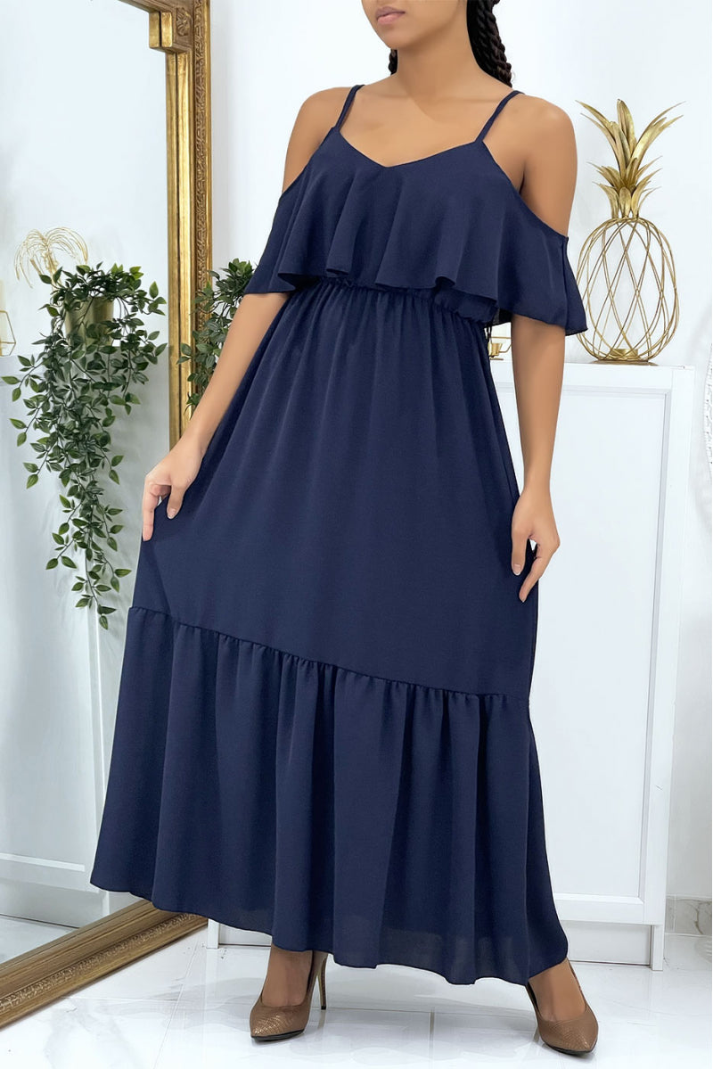 Robe longue bleu 